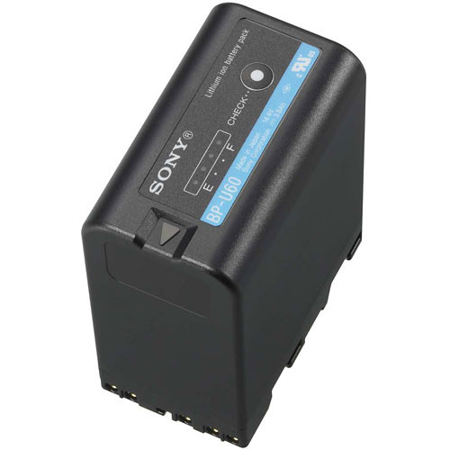 Sony BP-U60 Lithium-Ion Battery – for PMW-EX1 Camcorder, INFO Function, 56 Wh