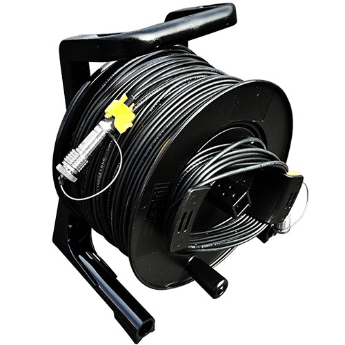 Tactical Fiber Systems DuraTAC Armored Cable & Reel with Magnum Connectors (2-Fibers, Single Mode, 250 ft)